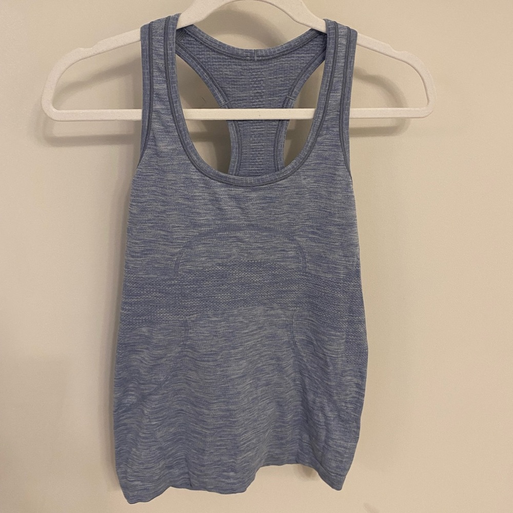 Grey blue racerback Lululemon tank top🌀